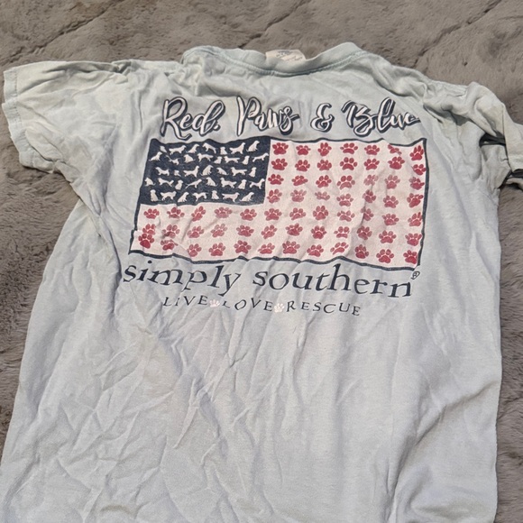 Simply Southern Patriotic Paws T-Shirt - Picture 1 of 1